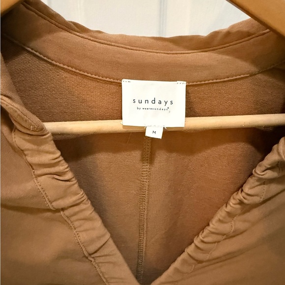 Sundays Camel Ruched Mini Dress - Picture 2 of 2